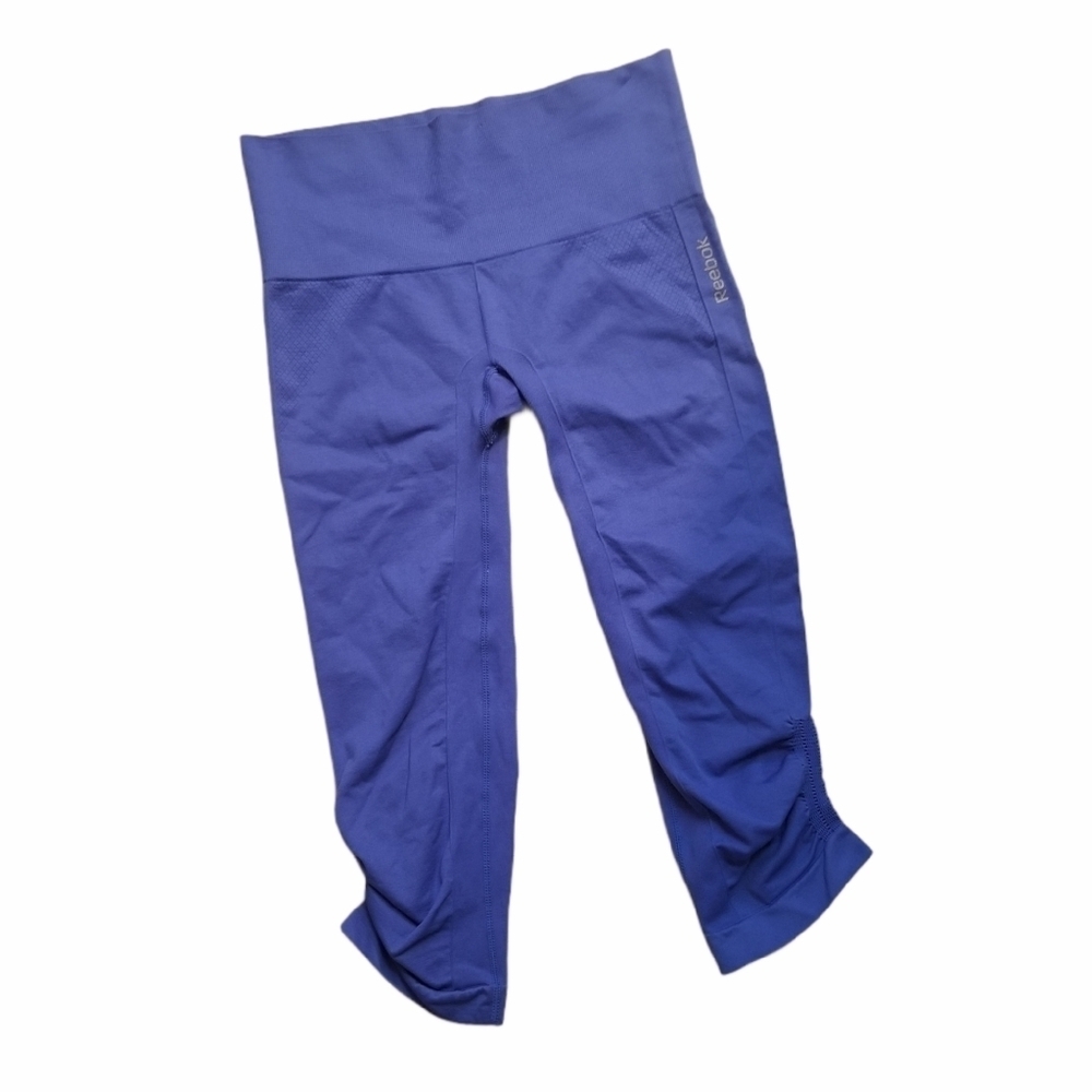 Reebok Play Dry Womens Sz XS Capri Ruched Leggings